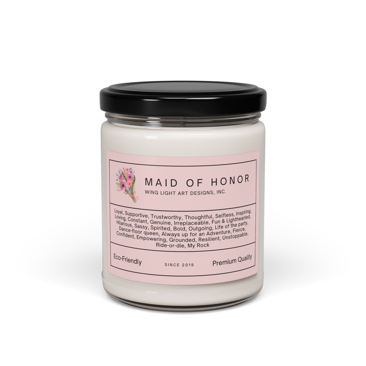 Maid of Honor Scented Soy Candle, Personalized Gift for Weddings, Aromatherapy Candle, Bridal Shower Favor, Home Decor