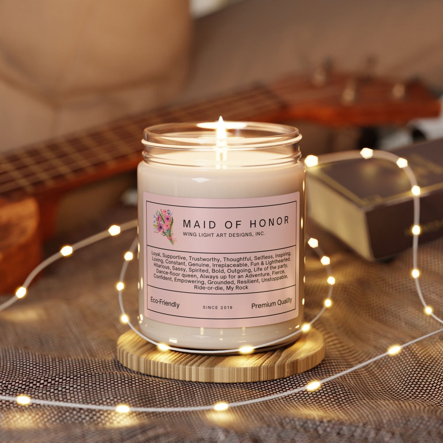 Maid of Honor Scented Soy Candle, Personalized Gift for Weddings, Aromatherapy Candle, Bridal Shower Favor, Home Decor