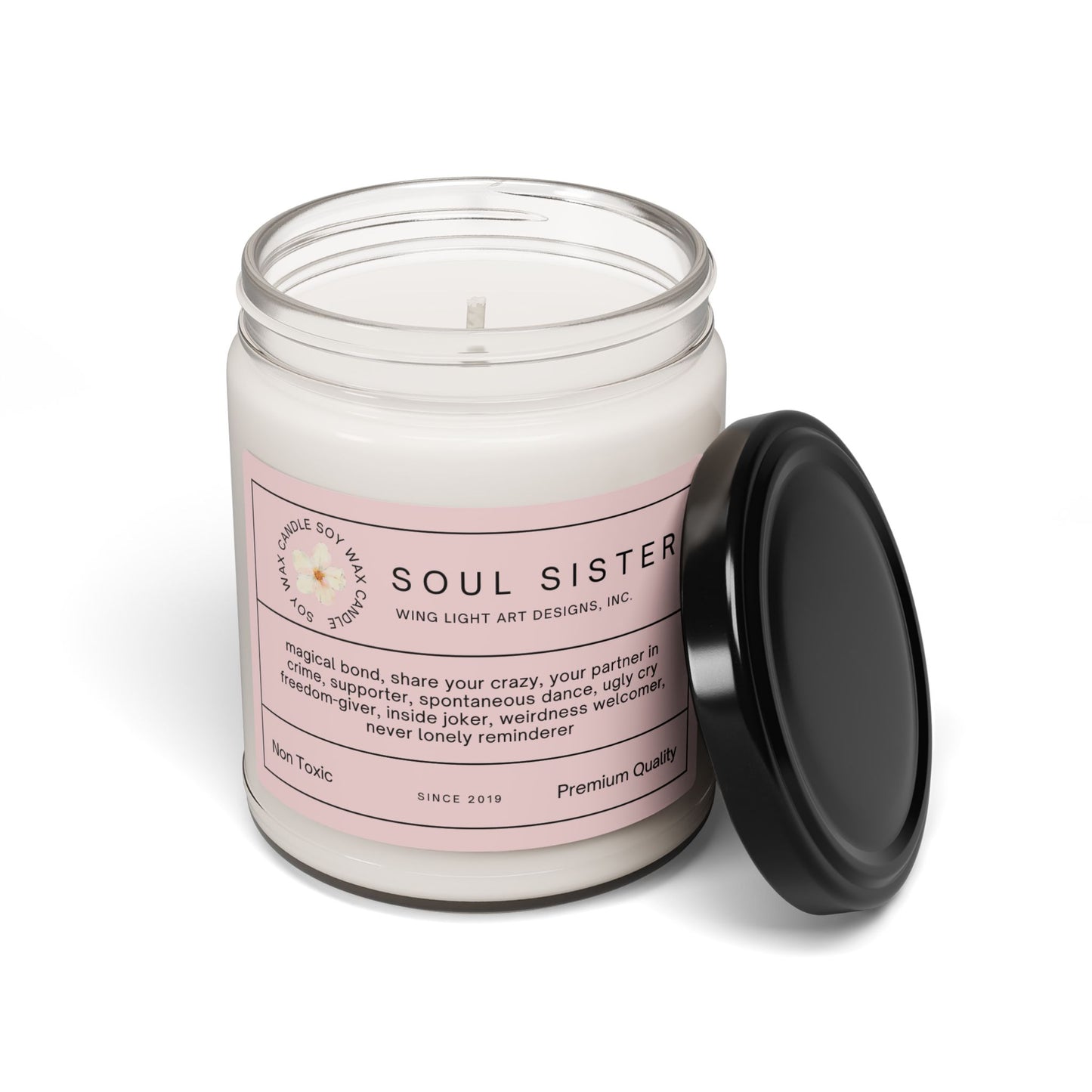 Soul Sister Scented Soy Candle - Perfect Gift for Best Friends, Relaxing Home Decor, Birthday, Self-Care, and Celebration