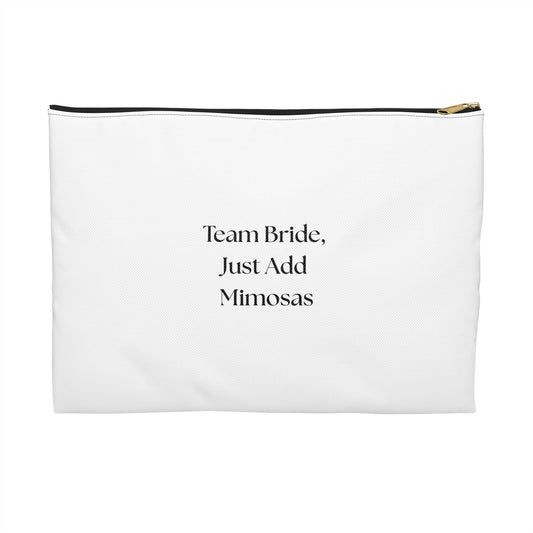 Bridal Party Accessory Pouch | Team Bride Organizer, Wedding Gift, Bachelorette Bash, Bridal Shower, Fun and Functional
