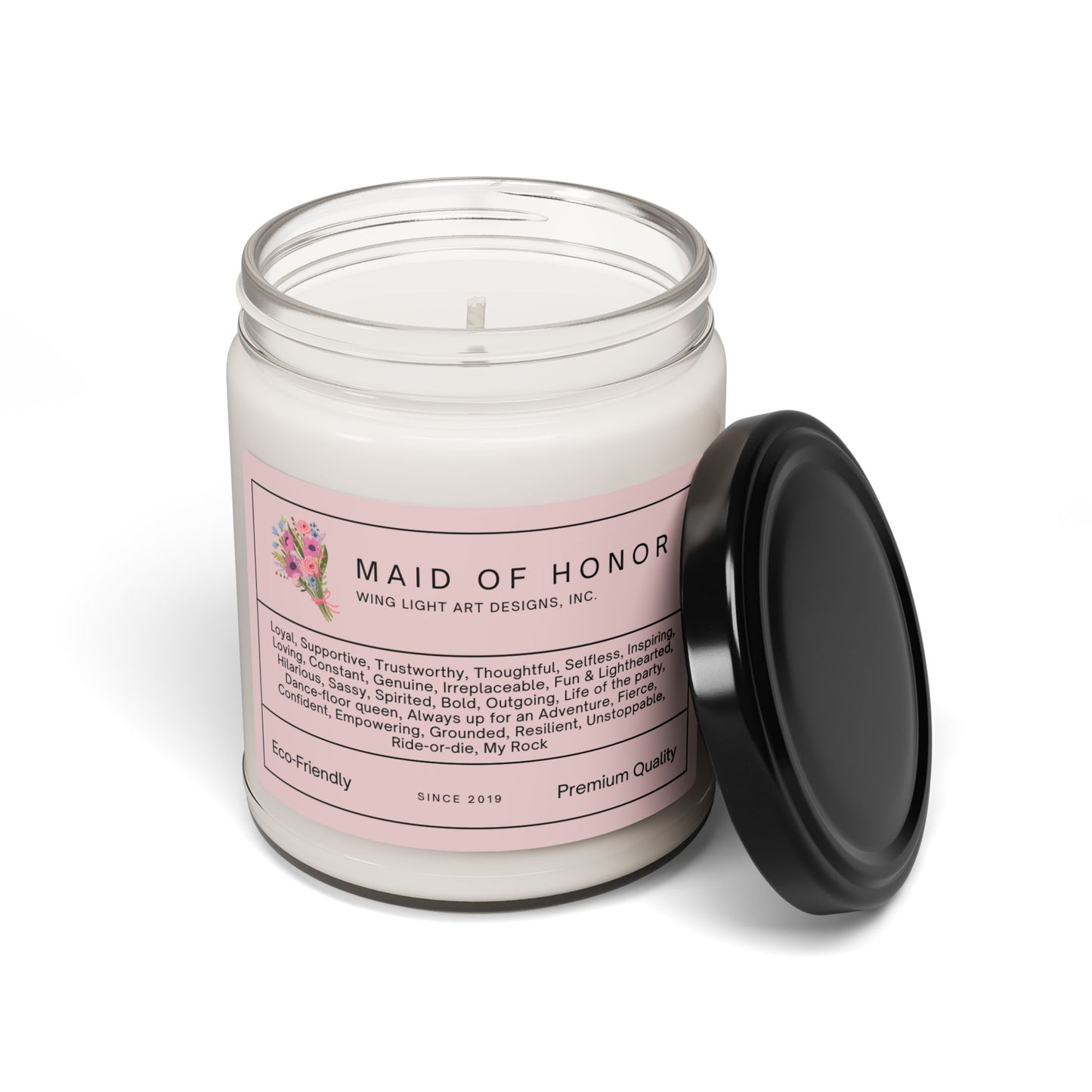 Maid of Honor Scented Soy Candle, Personalized Gift for Weddings, Aromatherapy Candle, Bridal Shower Favor, Home Decor